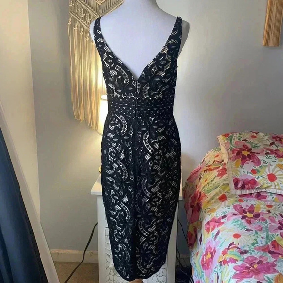 Lover the Label Poppy Sweetheart Lace Midi Cocktail Dress - Picture 7 of 10